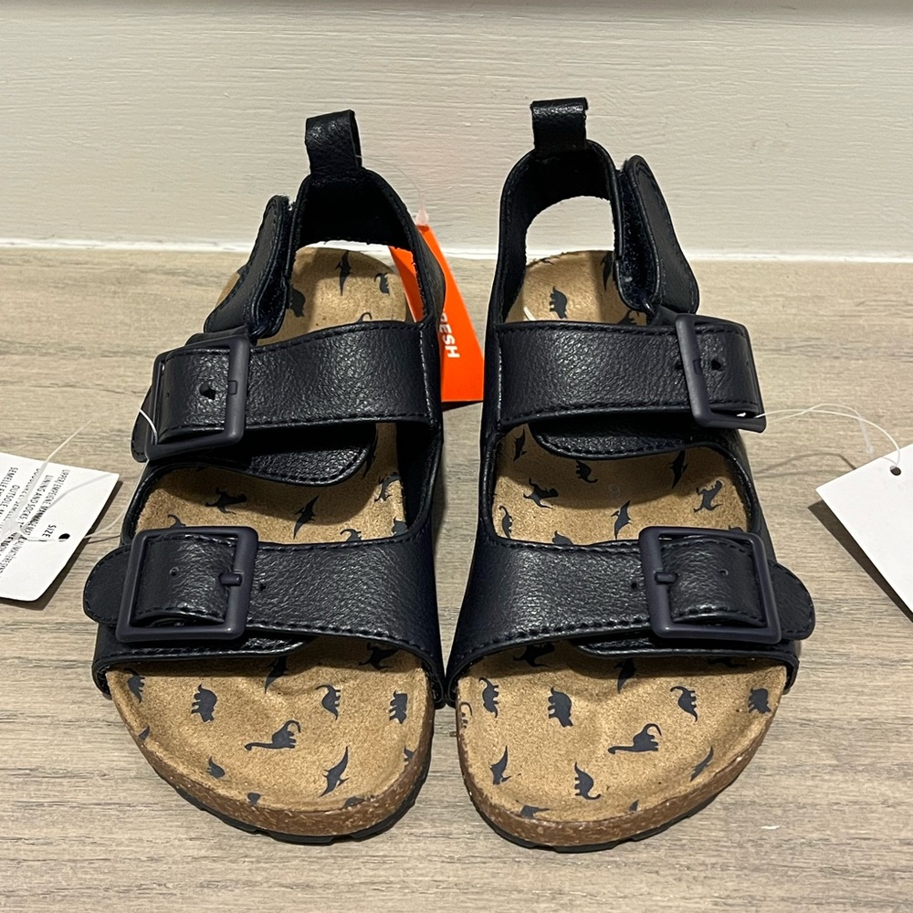 Joe Fresh Black and Tan Comfort Sandals  toddler size 9